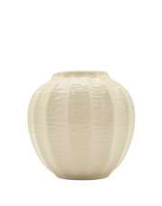 Saba White Glazed Melon Vase | Available in 2 Sizes