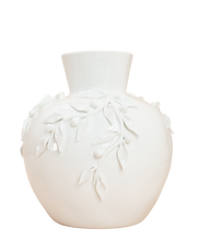 Laurel Neck Vase White
