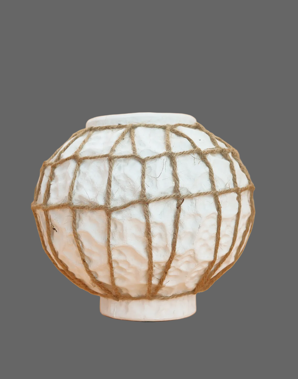 Nautica Woven Sphere Vase White