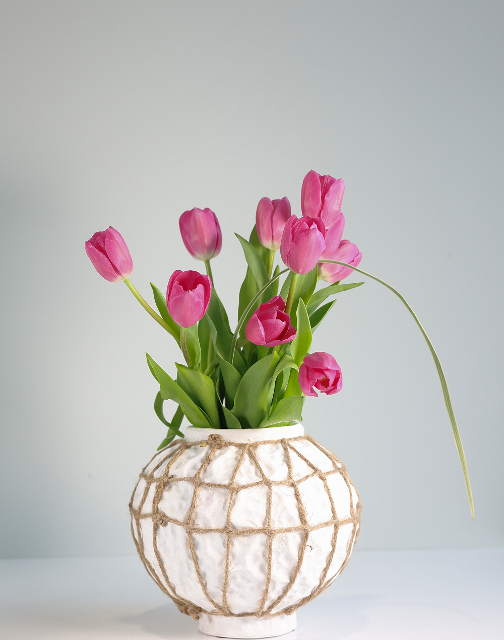 Nautica Woven Sphere Vase White
