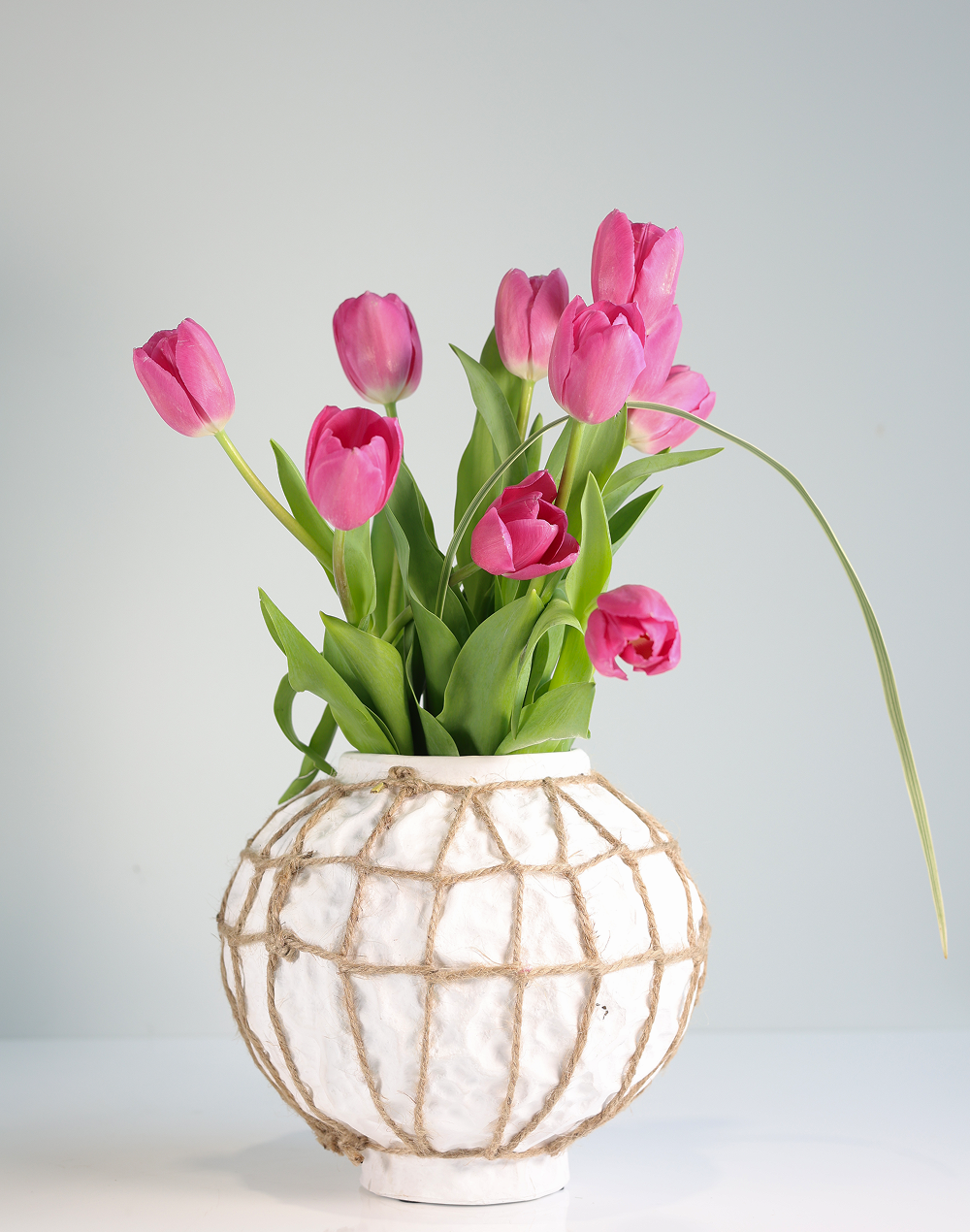 Nautica Woven Sphere Vase White