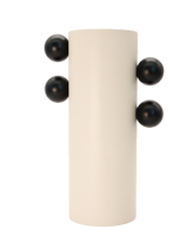 White Tall Metal Column Vase