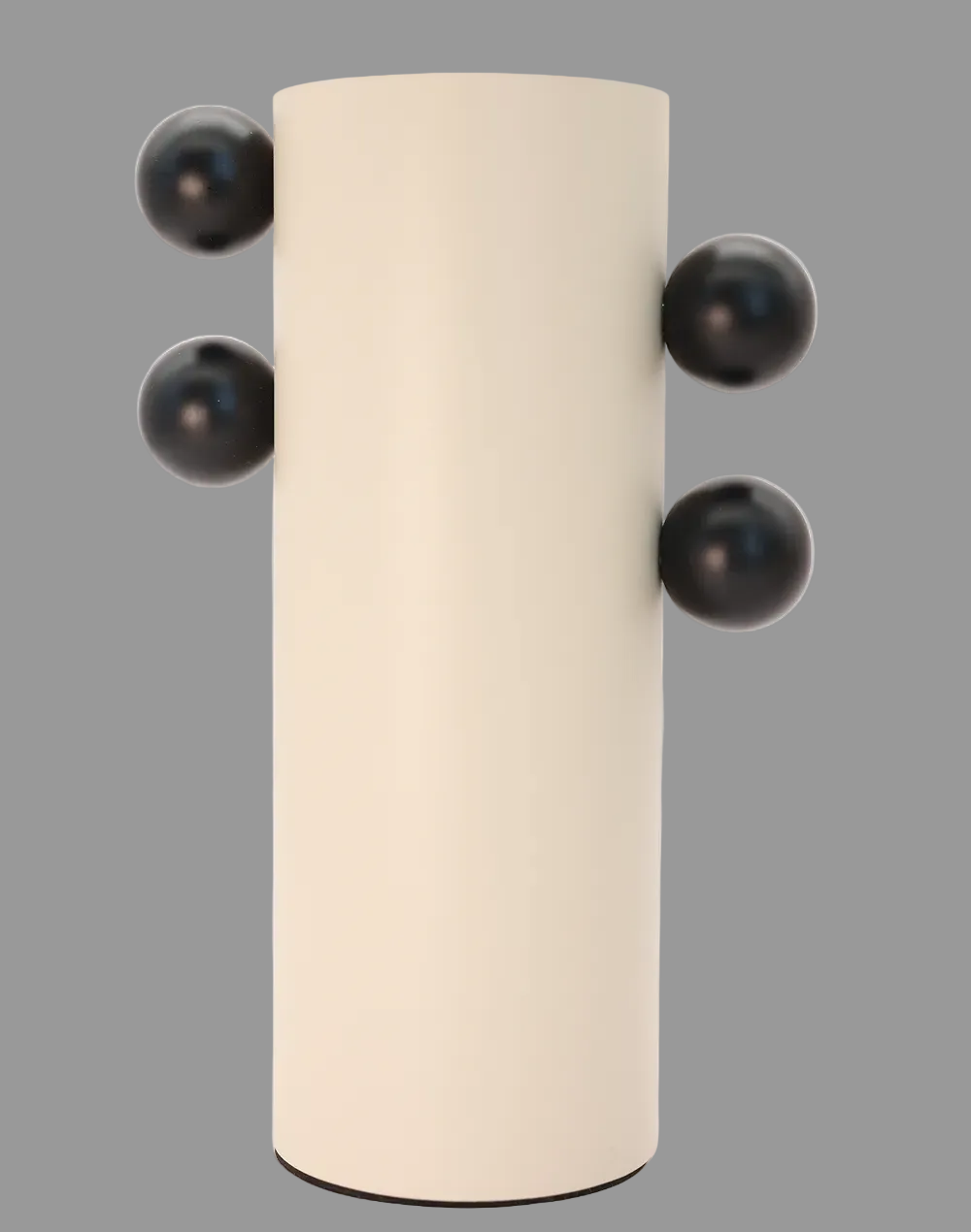 White Tall Metal Column Vase