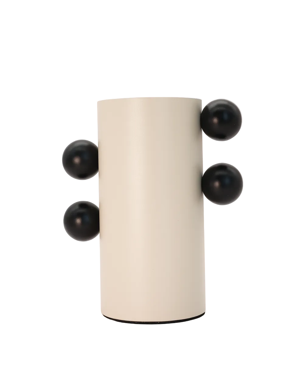 White Metal Column vase