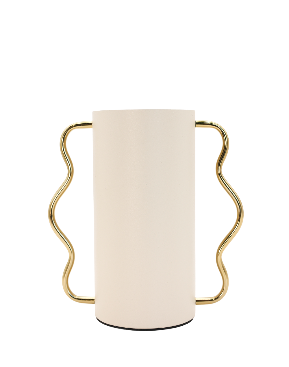 White Serpentine Metal Vase White