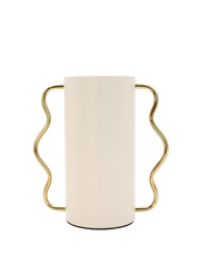 White Serpentine Metal Vase White