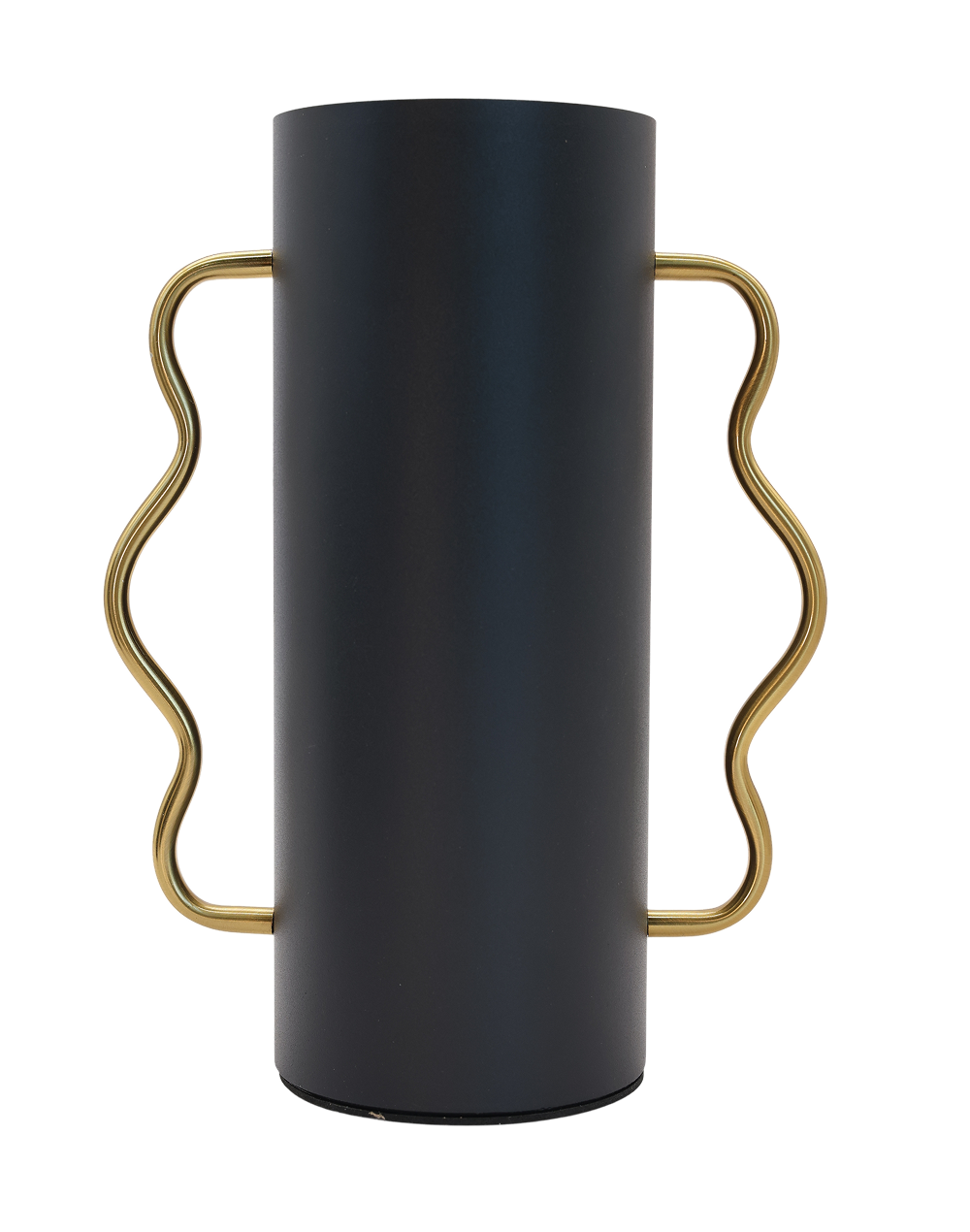 Noir Serpentine Tall  Metal Vase