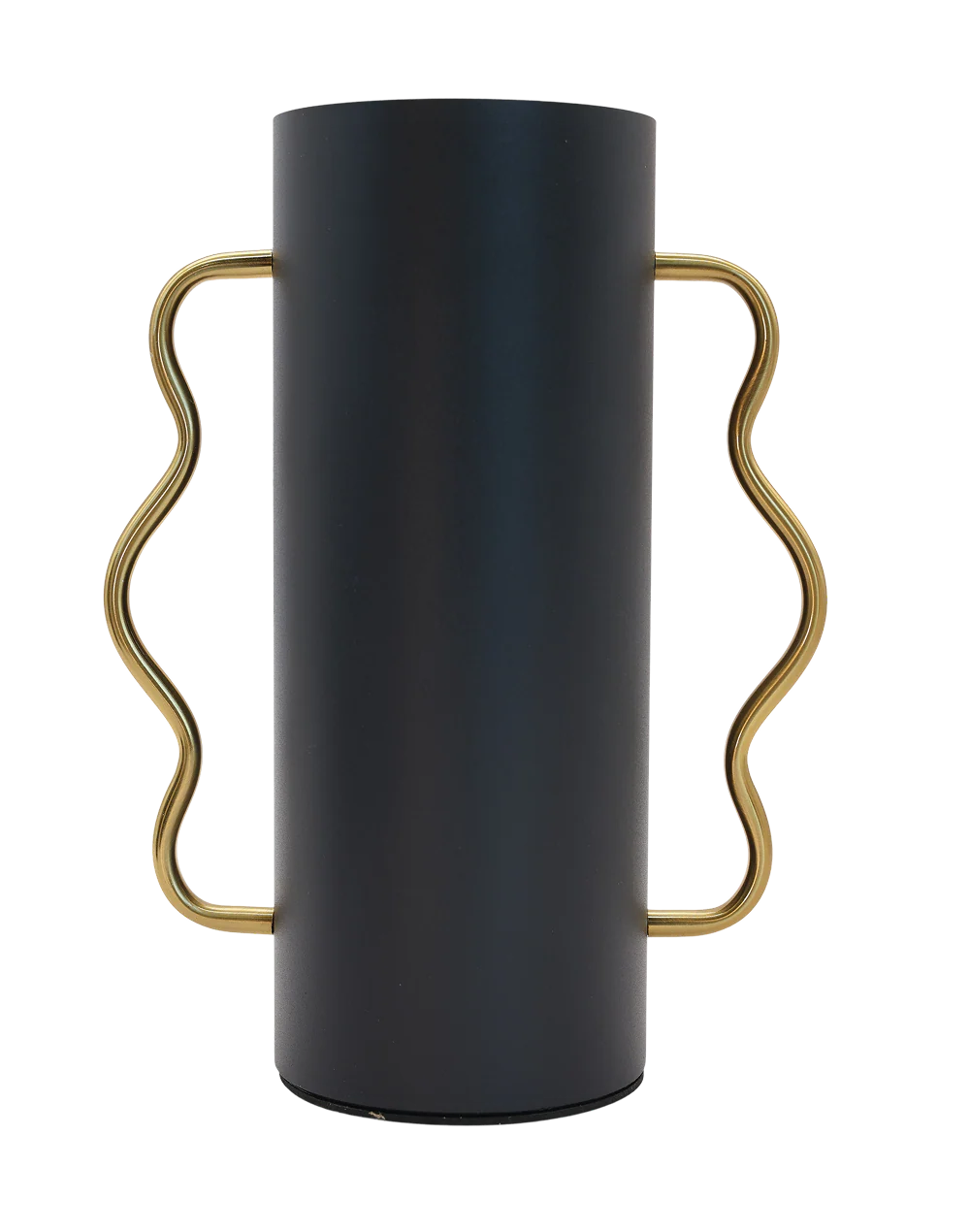 Noir Serpentine Tall  Metal Vase