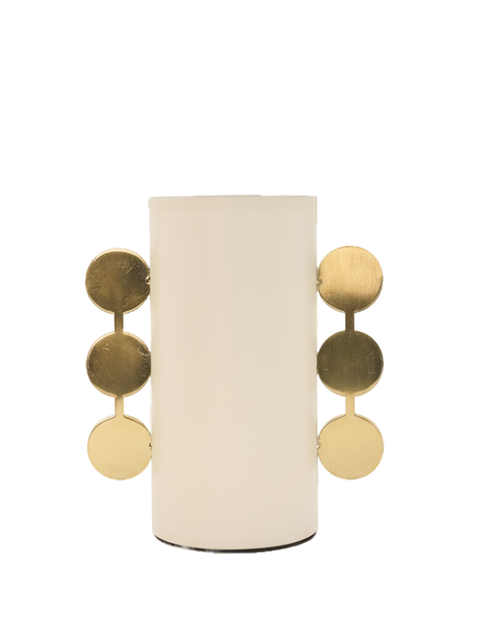 White Orbit Metal Column Vase White