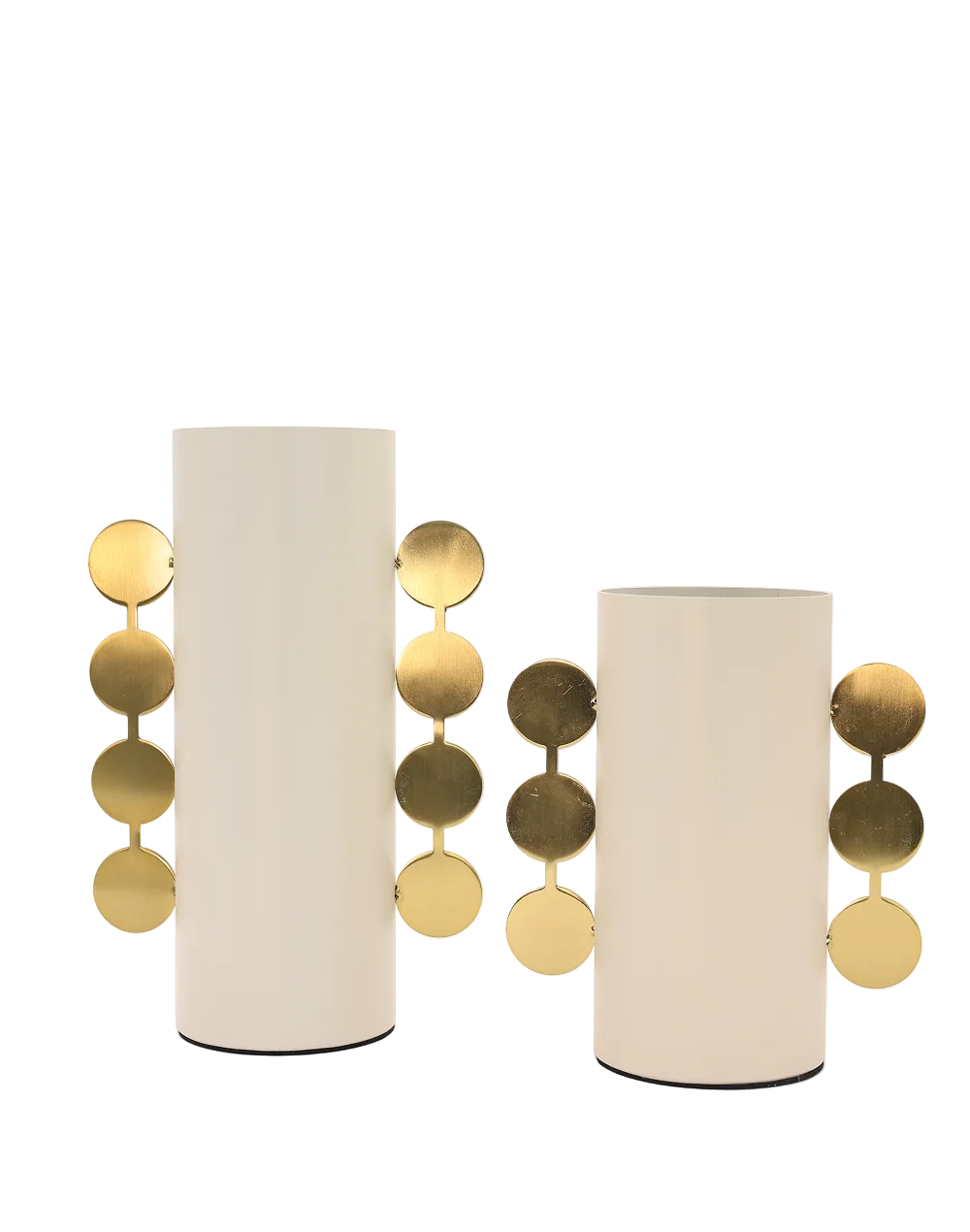 White Orbit Metal Column Vase White
