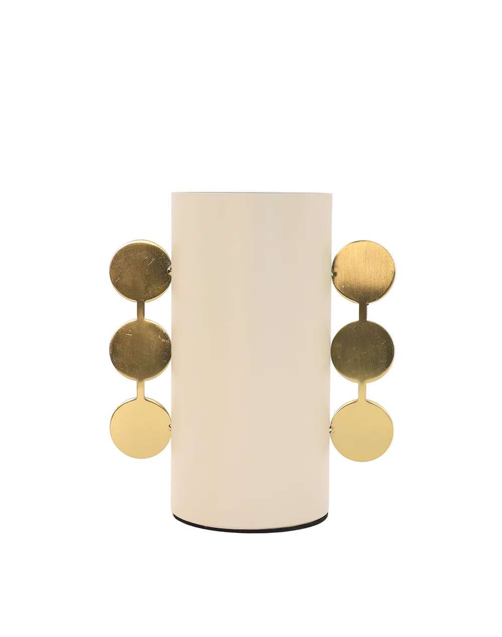 White Orbit Metal Column Vase White