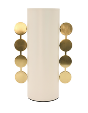 White Orbit Tall Metal Column Vase White