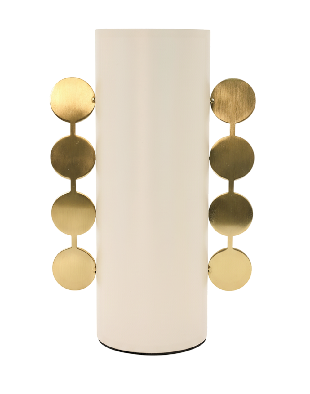 White Orbit Tall Metal Column Vase White