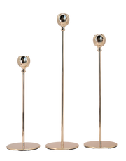 Auric Stem Taper Candle Holders - Set of 3