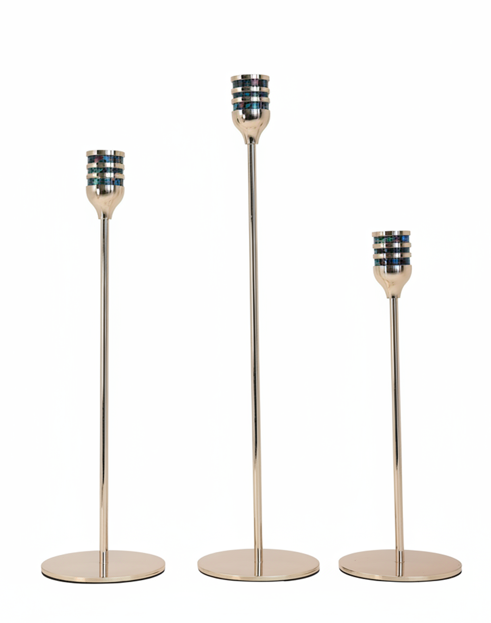 Trinity Luxe Taper Candle Holders -Set of 3