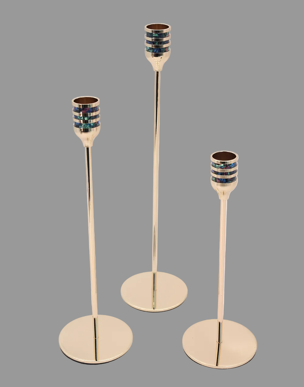 Trinity Luxe Taper Candle Holders -Set of 3