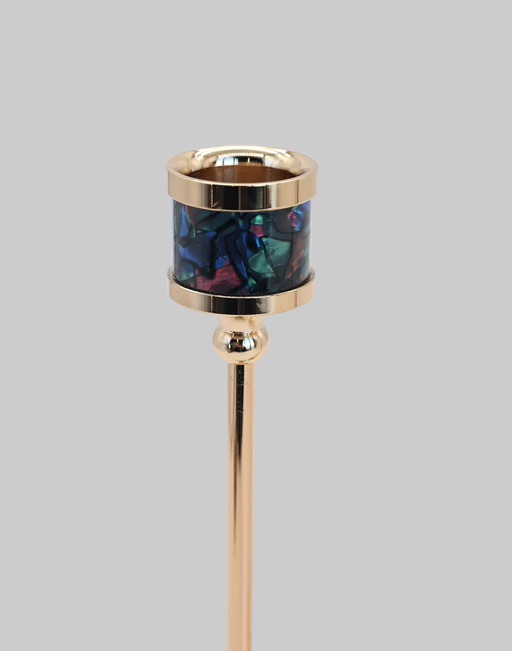 Noir Luxe Gold Taper Candle Holders - Set of 3