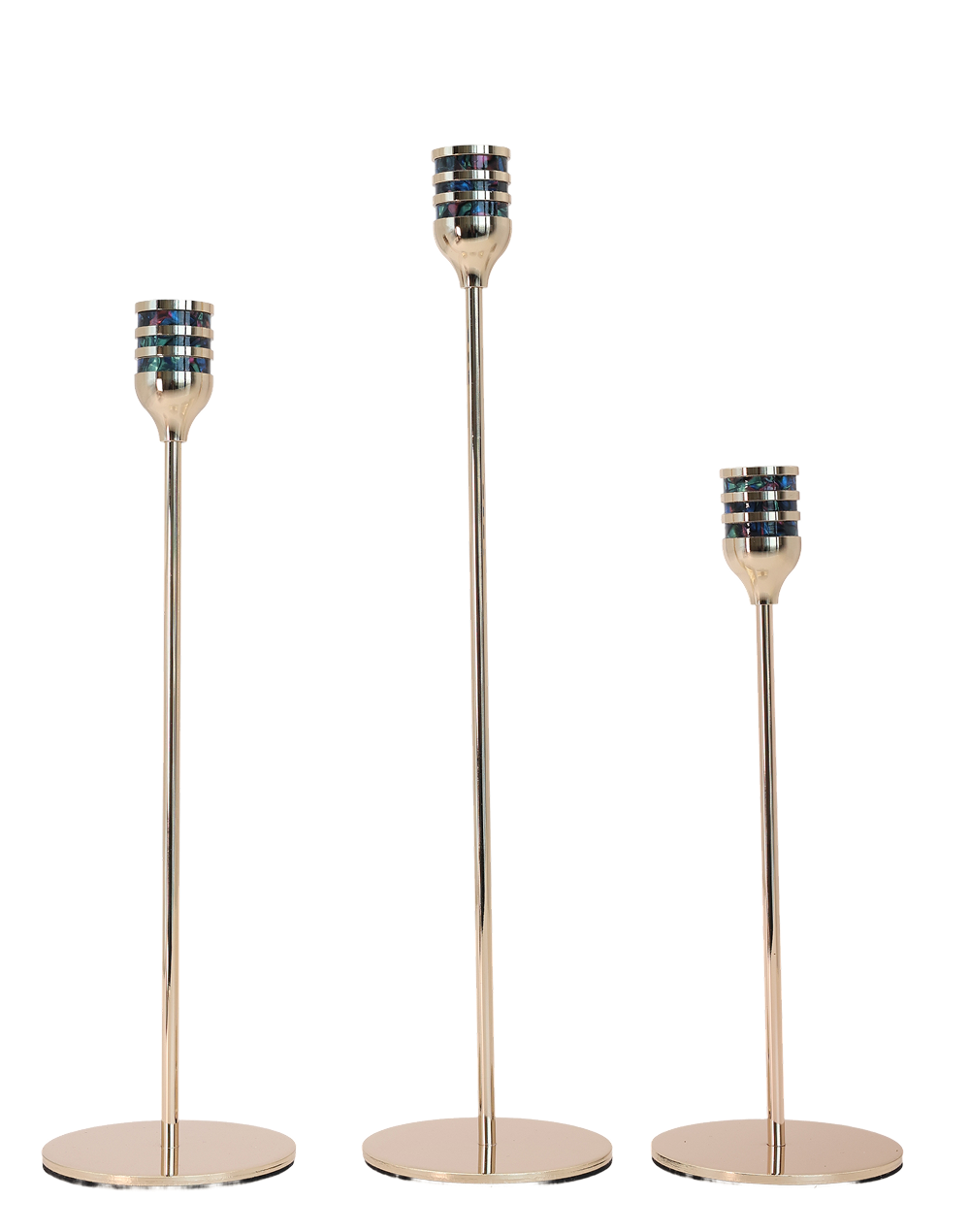 Trinity Luxe Taper Candle Holders -Set of 3