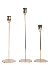 Trinity Luxe Taper Candle Holders -Set of 3