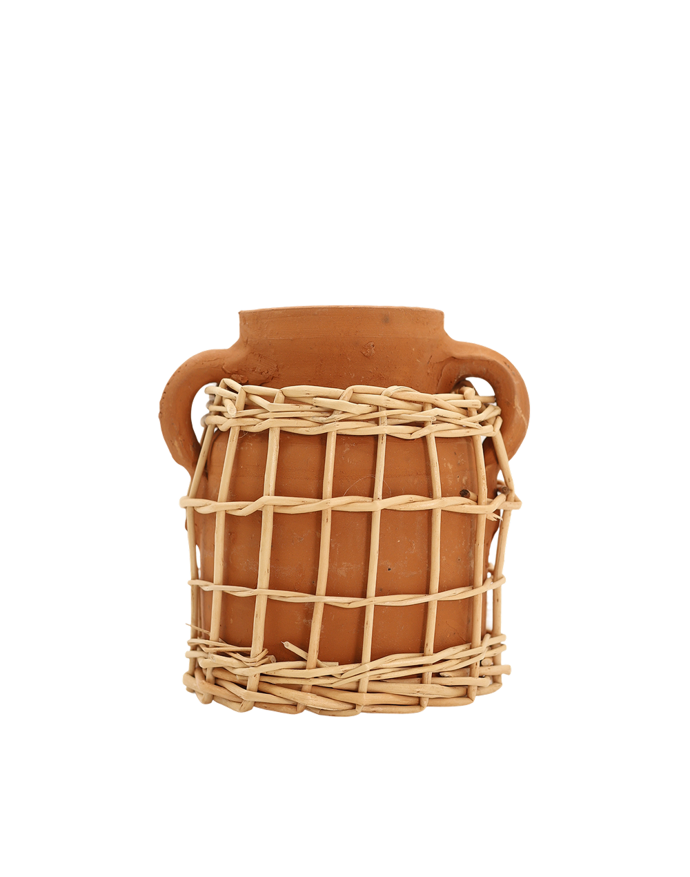 Small Double Handle Basket Vase