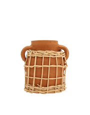 Small Double Handle Basket Vase