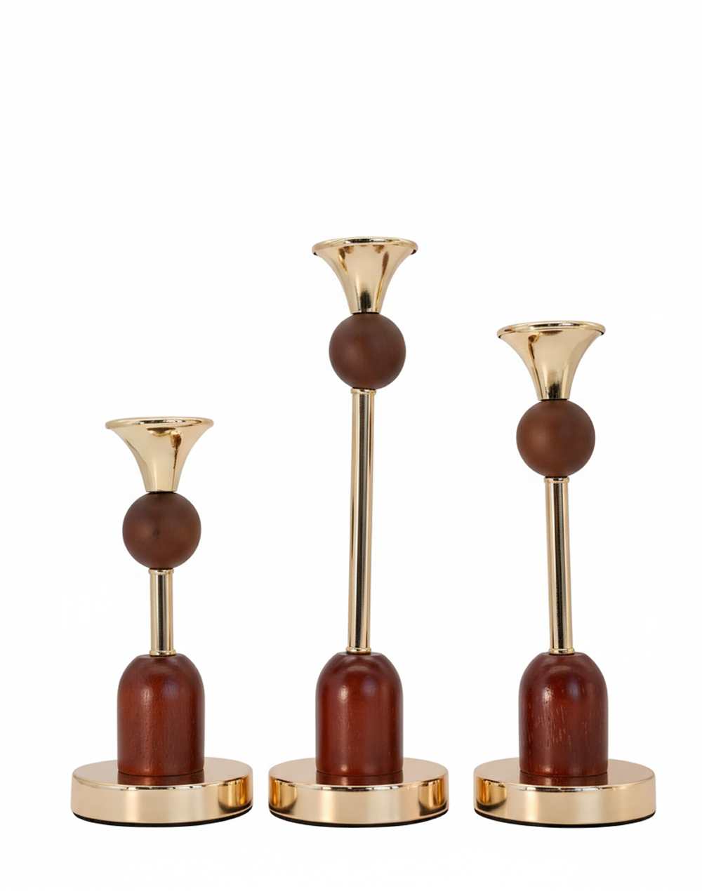 Amberwood Luxe Taper Candle Holders -Set of 3