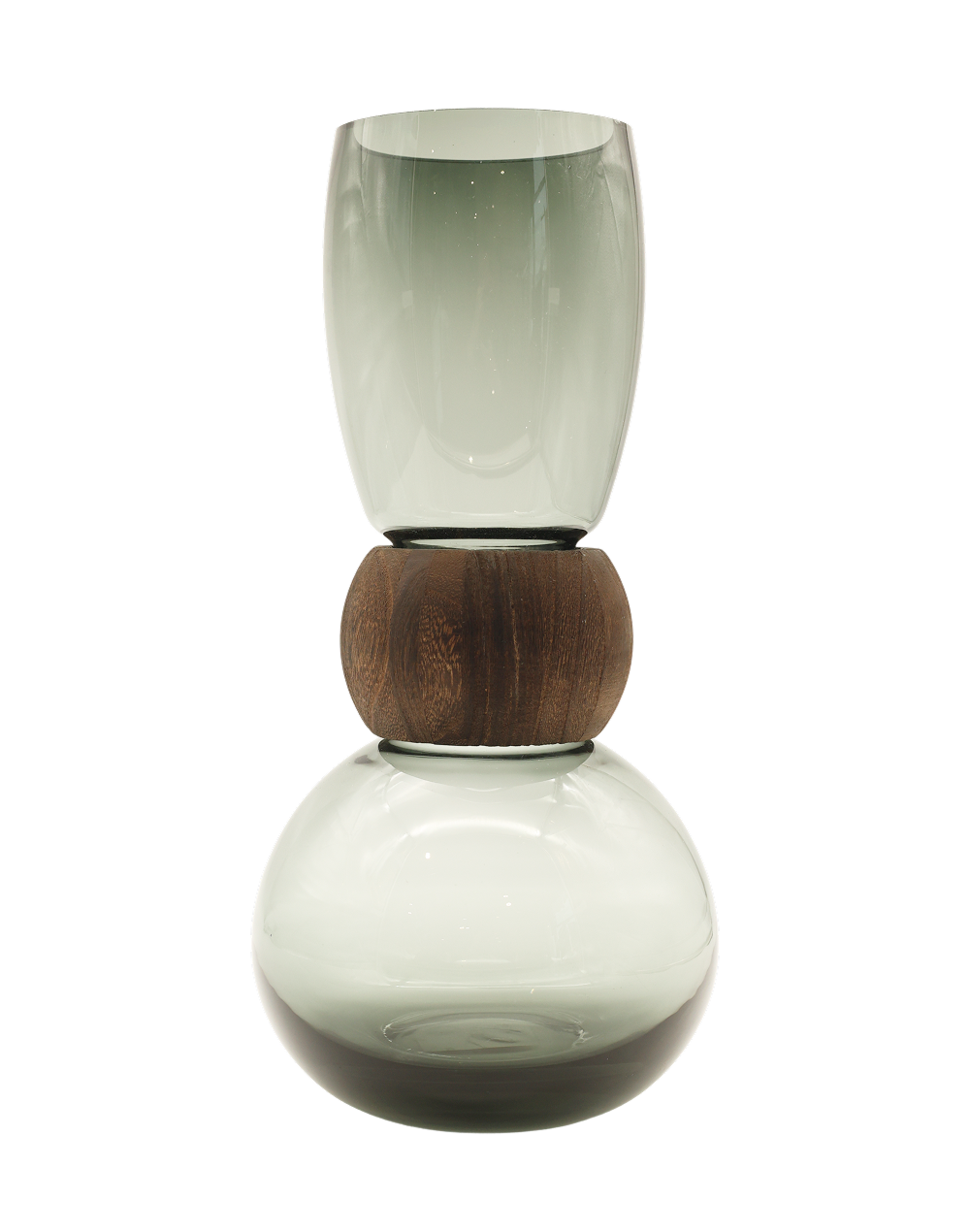 Smoke Hourglass Vase Tall