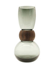 Smoke Hourglass Vase Tall