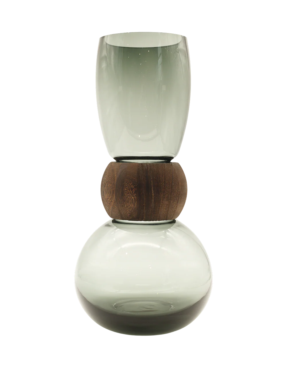 Smoke Hourglass Vase Tall