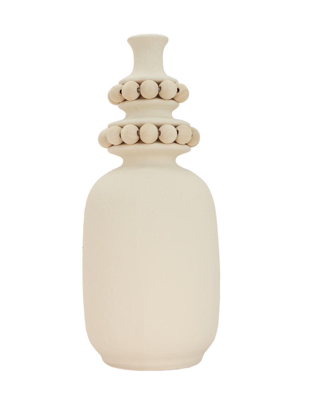 Terra Blanc- Tall Totem Vase Beige