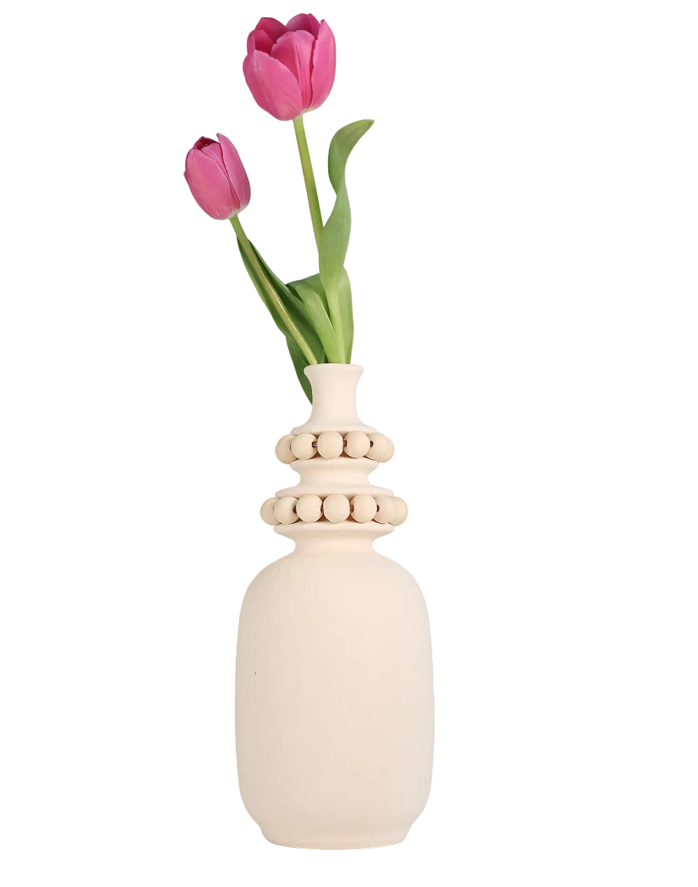 Terra Blanc- Tall Totem Vase Beige