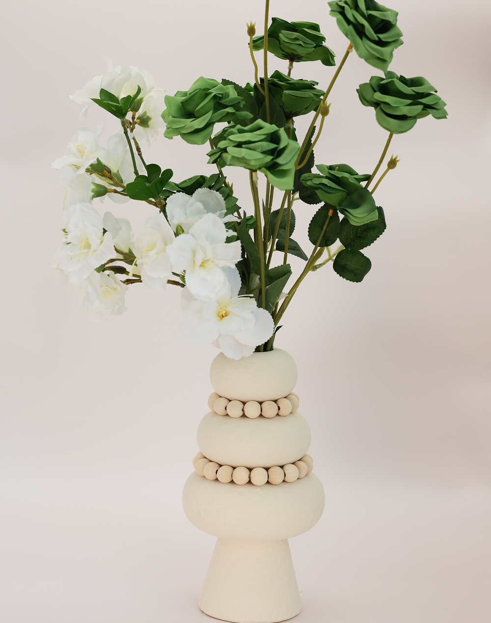 Terra Blanc Stacked Vase Beige