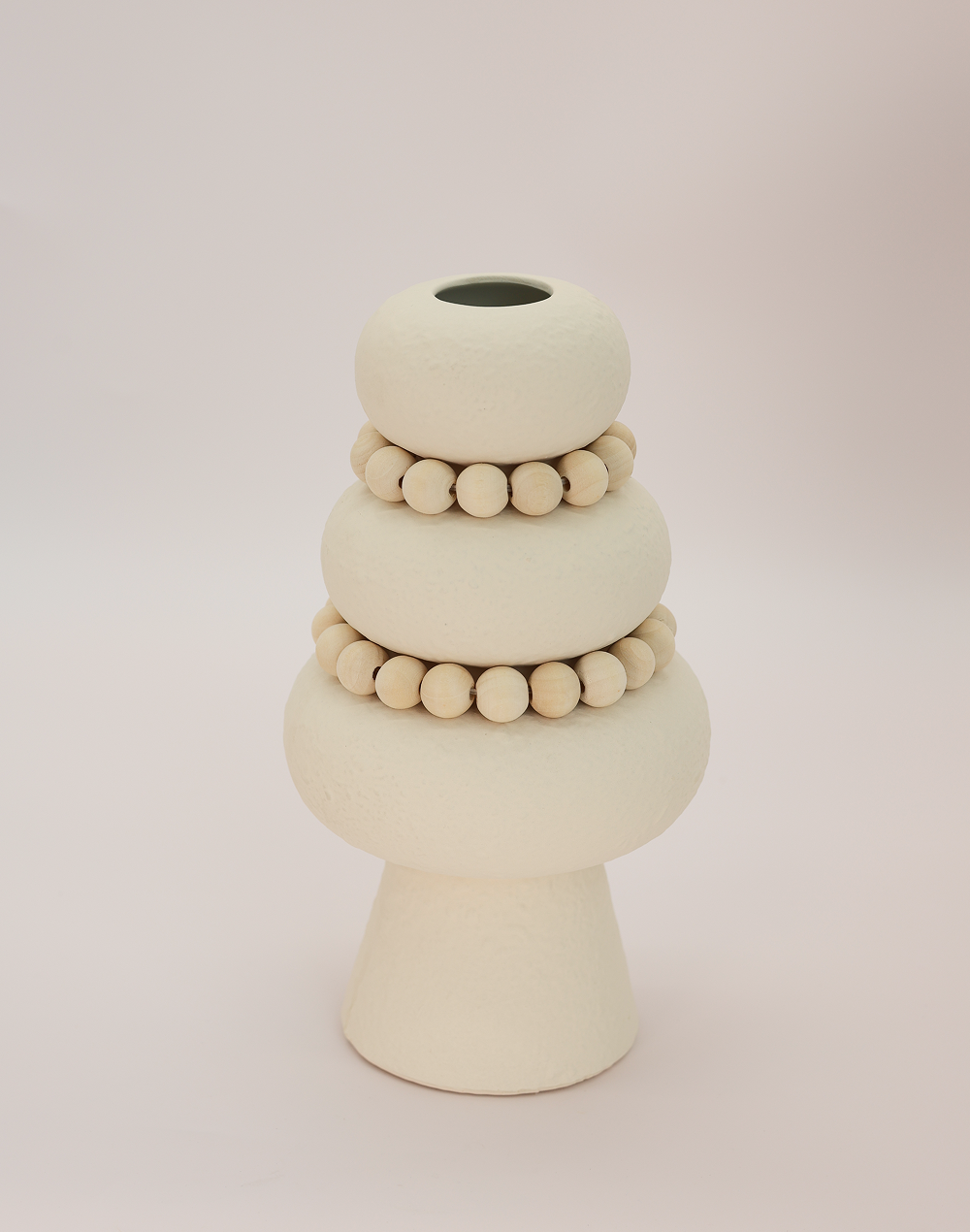 Terra Blanc Stacked Vase Beige