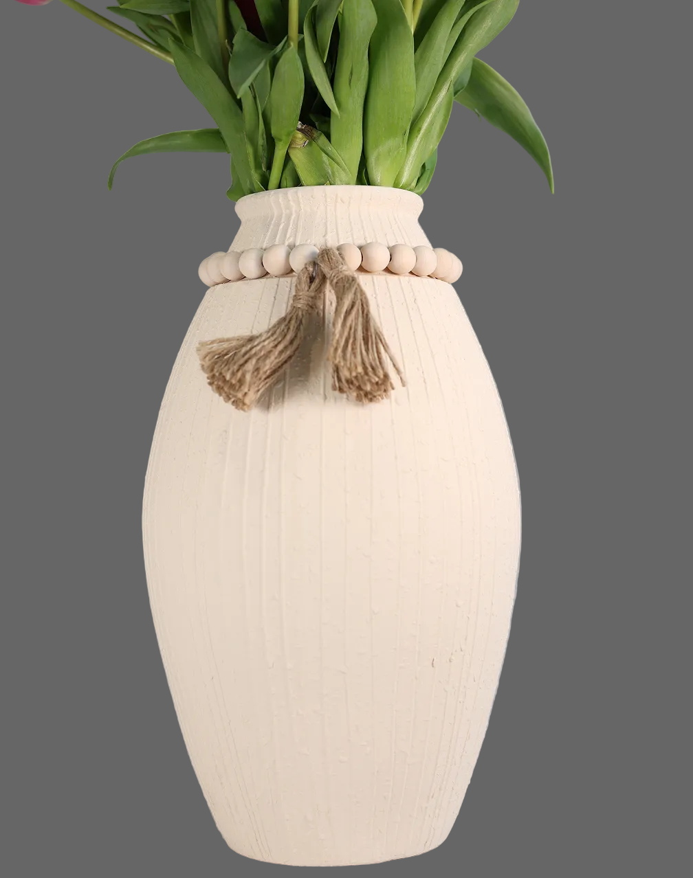 Terra Blanc Oval Vase