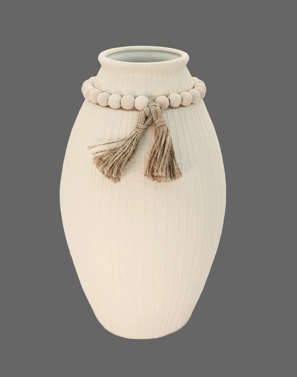 Terra Blanc Oval Vase