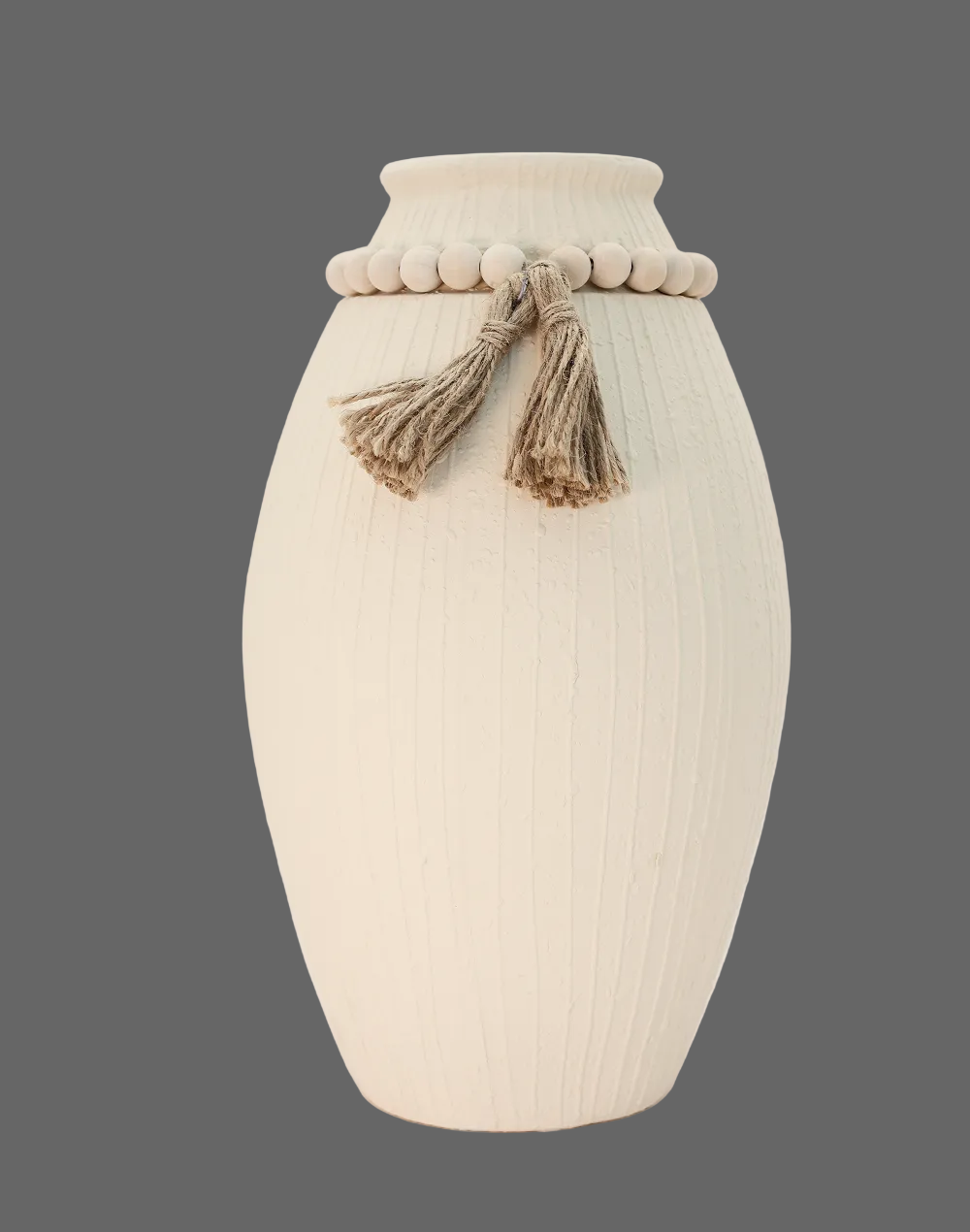 Terra Blanc Oval Vase