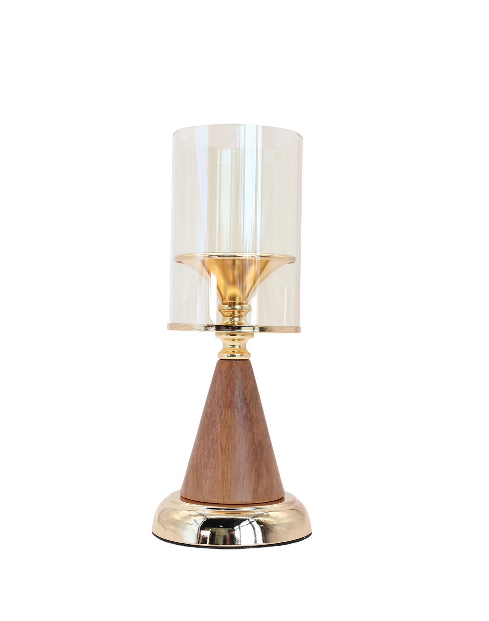Honeywood Prism Glass Candle Holder-S Gold