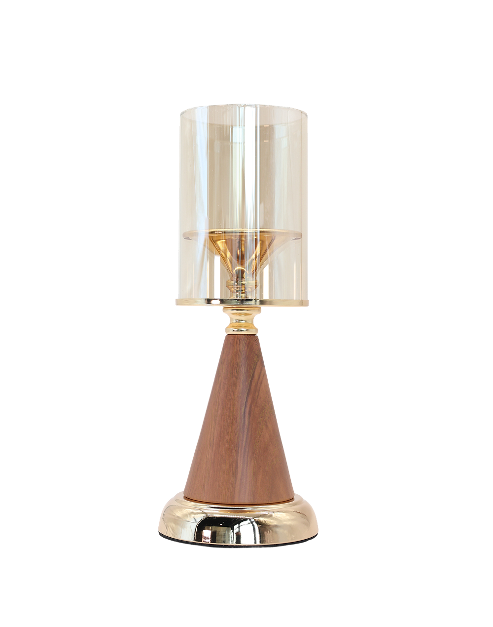 Honeywood Prism Glass Candle Holder -M Gold