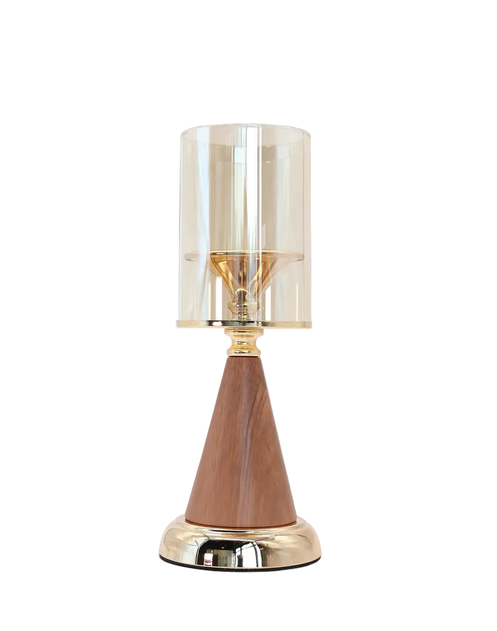 Honeywood Prism Glass Candle Holder -M Gold