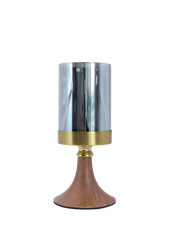 Smokewood Glass Candle Holder-S Brown