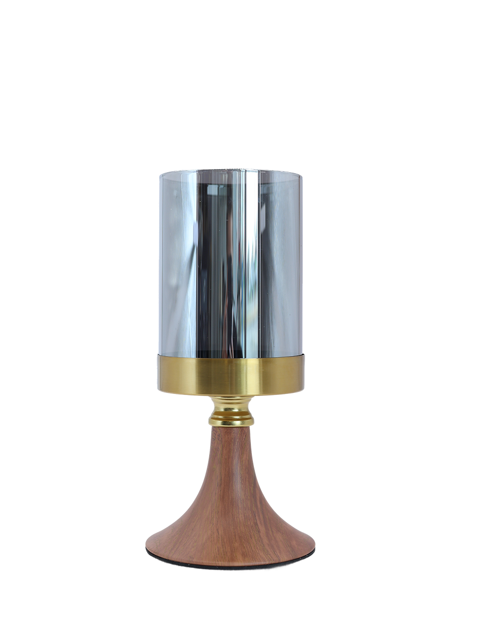Smokewood Glass Candle Holder-S Brown