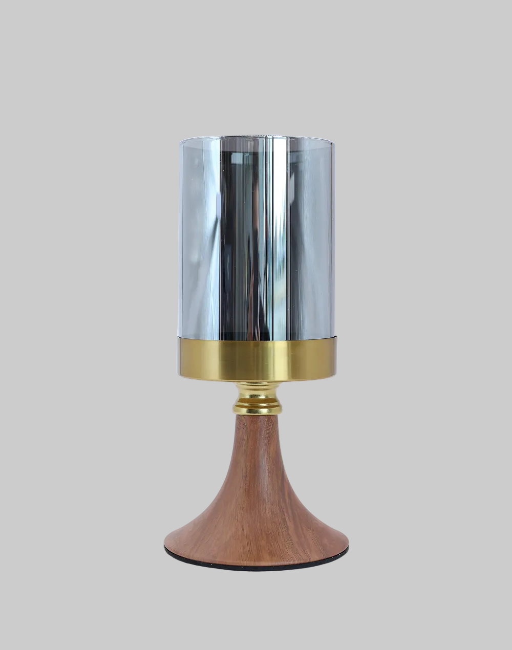 Smokewood Glass Candle Holder-S Brown