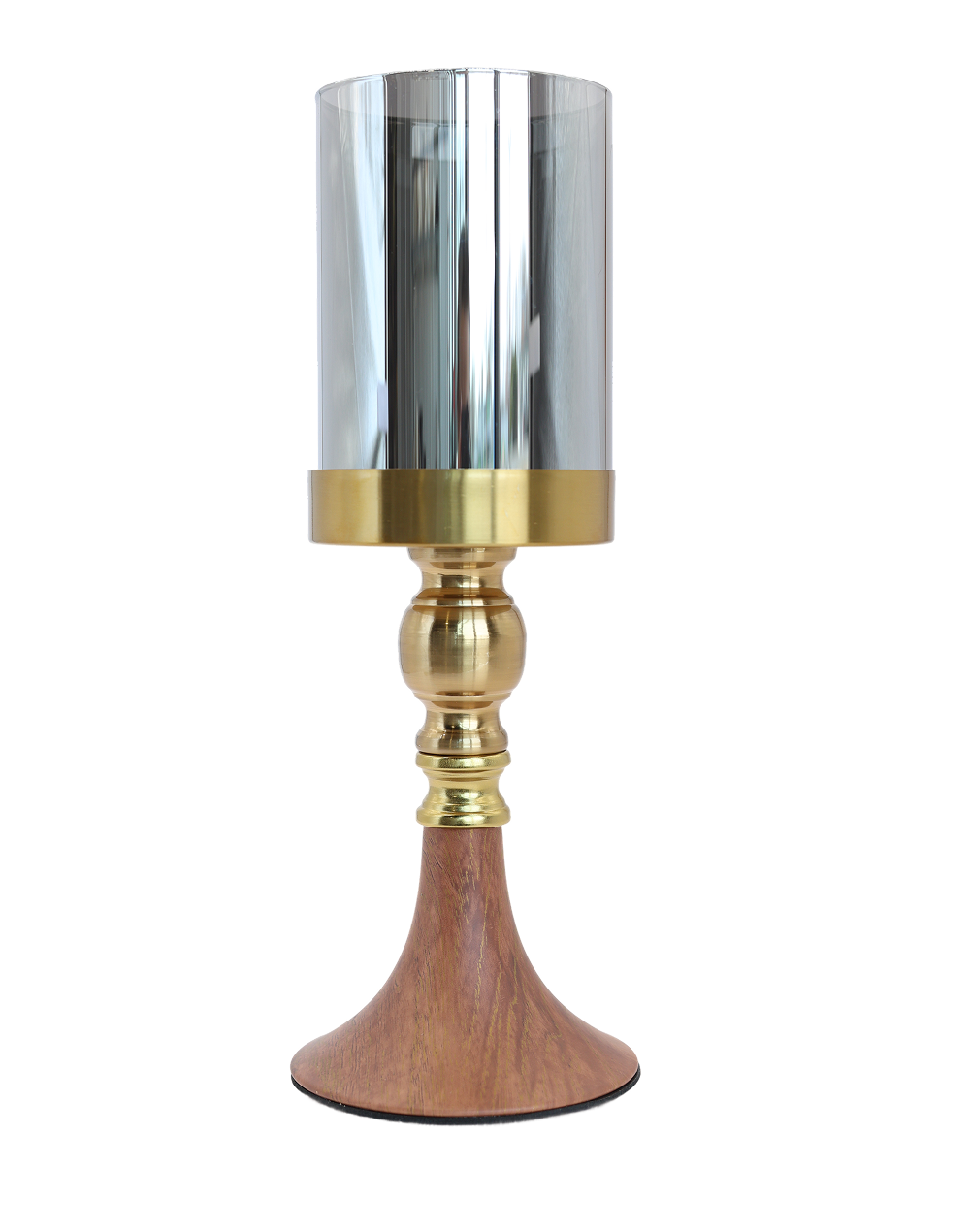 Smokewood Glass Candle Holder-L