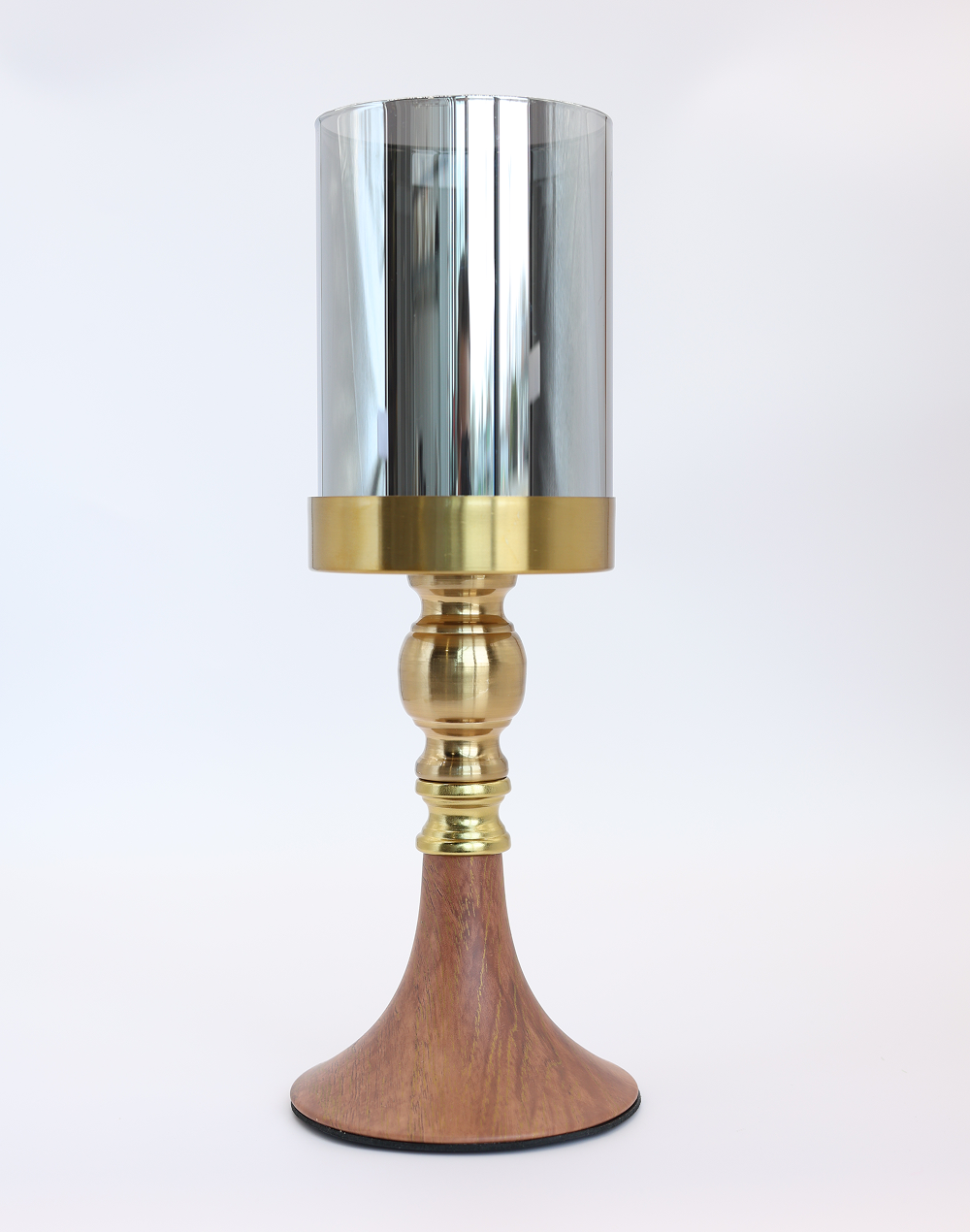 Smokewood Glass Candle Holder-L