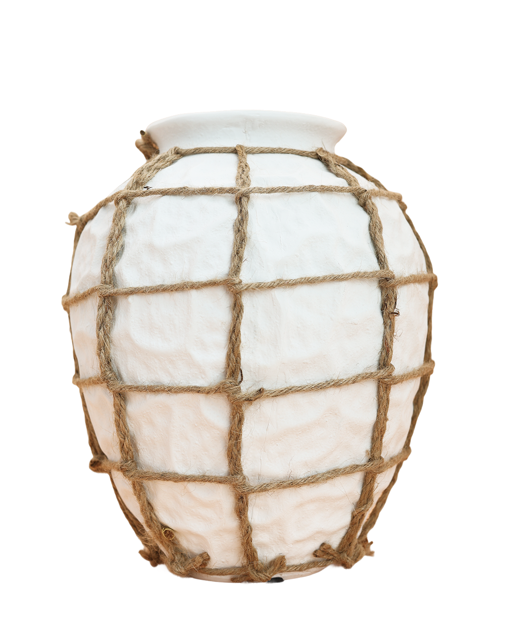 Nautica Woven Barrel Vase White