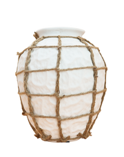 Nautica Woven Barrel Vase White