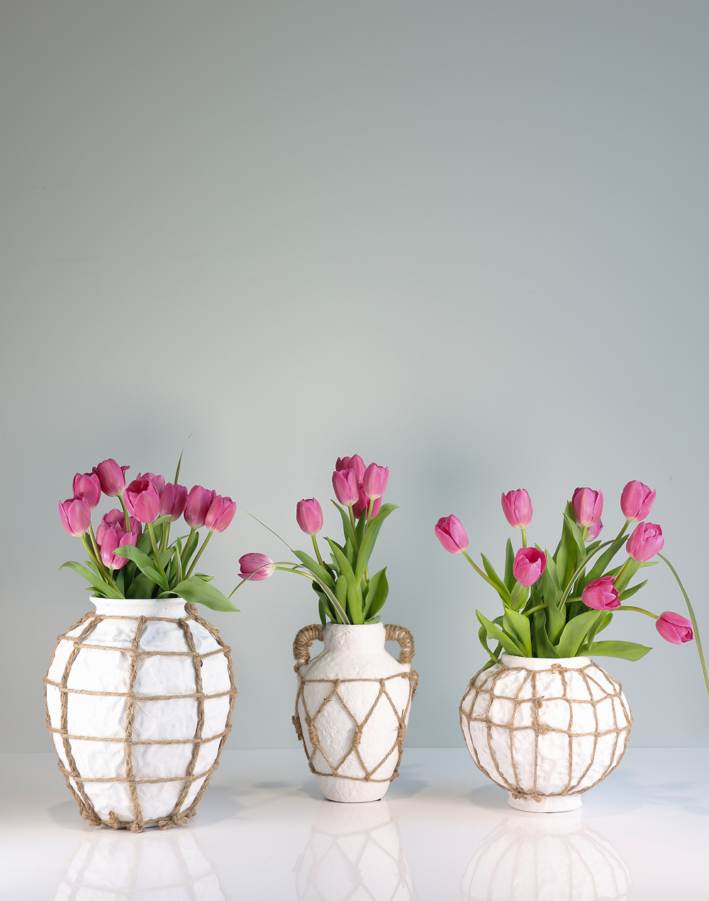 Nautica Woven Barrel Vase White