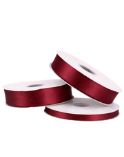 Wine Double Faced Satin Ribbon - 100 Yards 0.5"