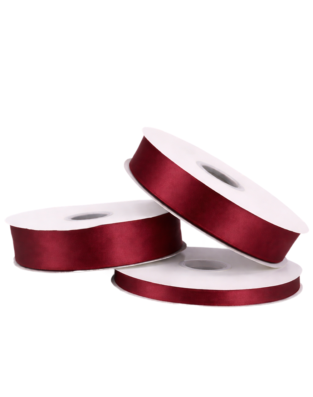 Wine Double Faced Satin Ribbon - 100 Yards 0.5"