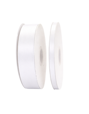 White Double Faced Satin Ribbon - 100 Yards 0.5"